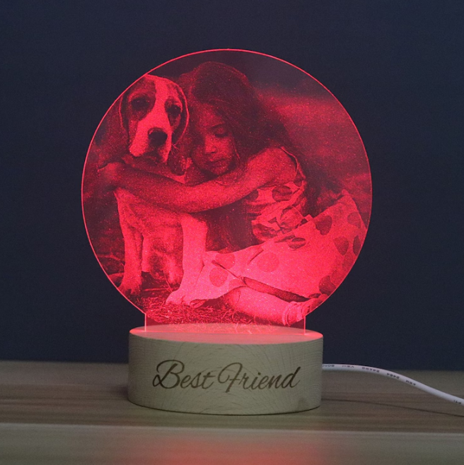 DYNAMICITY™ - PERSONALIZED 3D PHOTO LAMP WITH CUSTOM PHOTO AND TEXT