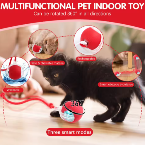 DYNAMICITY™ - INTERACTIVE PET TOY AUTO ELECTRIC ROLLING BALL